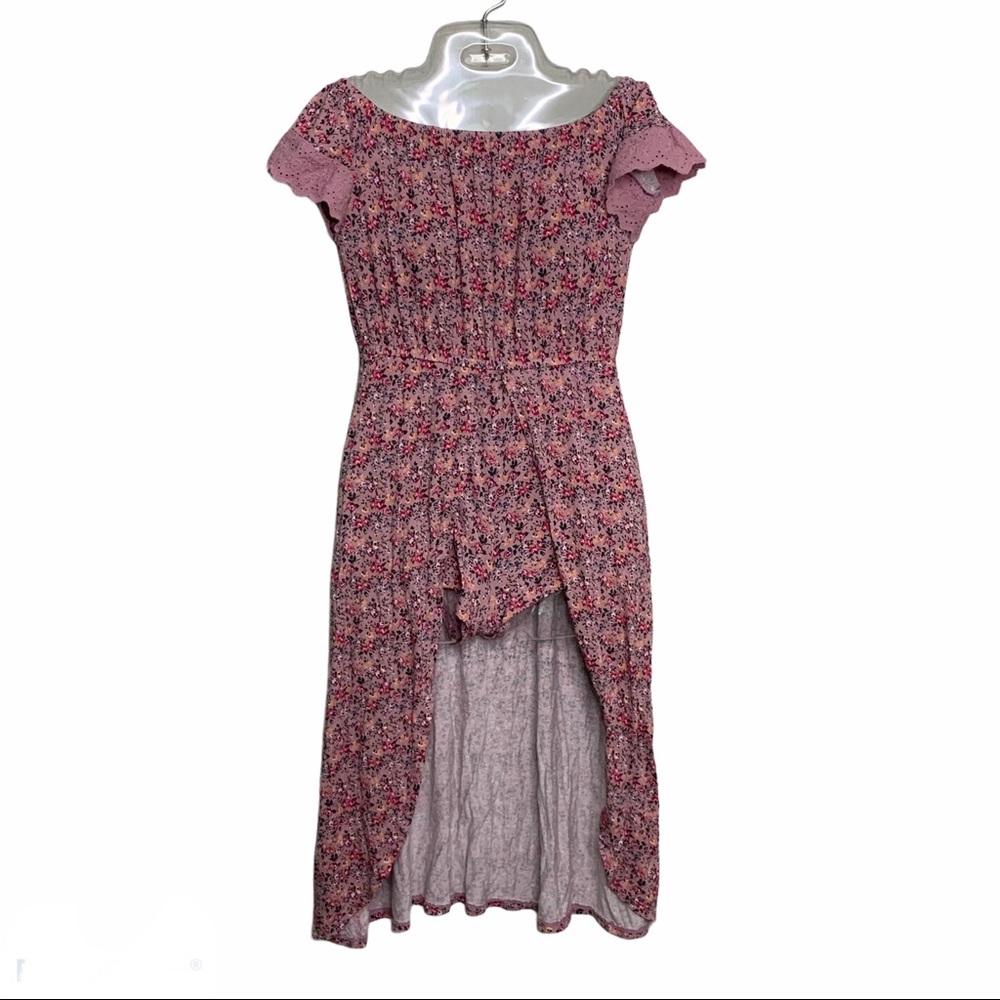 Art Class Girls Off Shoulder Romper w/ Over Skirt